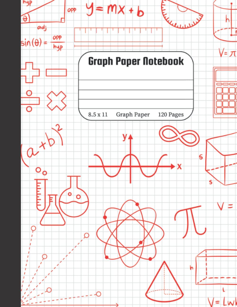 Graph Paper Notebook: Math and Science Graph Notebook in Red Design - 8.5" x 11", 120 Pages baixar o livro de graça
