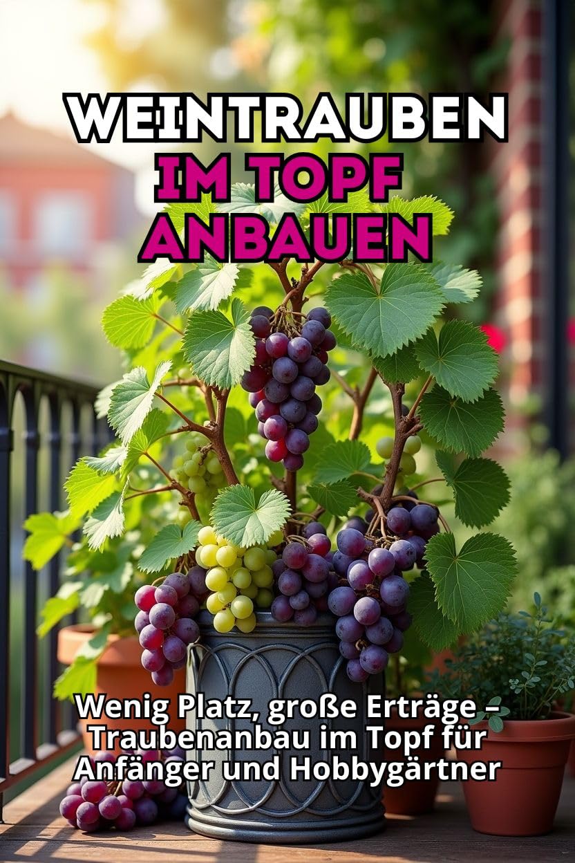 ler totalmente Weintrauben im Topf anbauen: Schritt-für-Schritt-Anleitung zum Anbau von Trauben im Behälter für Anfänger und Amateure. Wenig Platz, große Ernte. (German Edition)