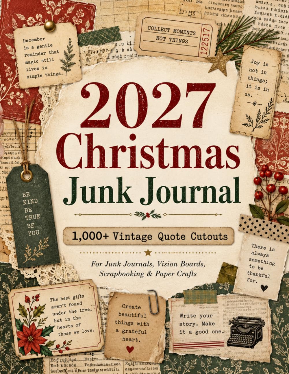 2027 Christmas Junk Journal: 1,000+ Empowering Quote Cutouts, Aesthetic Images, and Motivational Paper Pieces for Vision Boards, Confidence, and Dream Building baixar o livro de graça