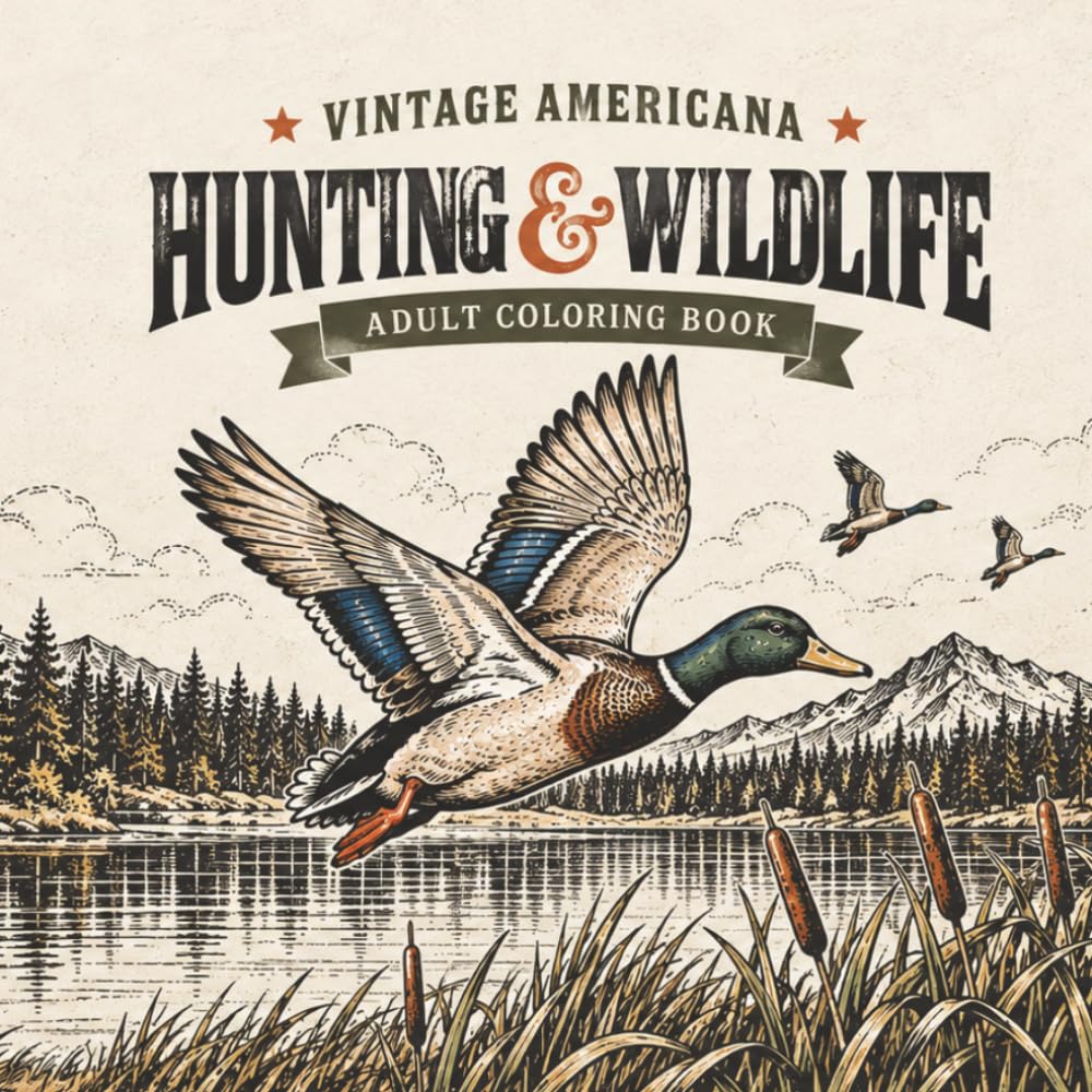 capítulo por capítulo baixar Vintage Americana: Hunting & Wildlife: Adult Coloring Book with 25 Wildlife Designs & Full-Color References for Nature Lovers, Hunters & Outdoor Enthusiasts