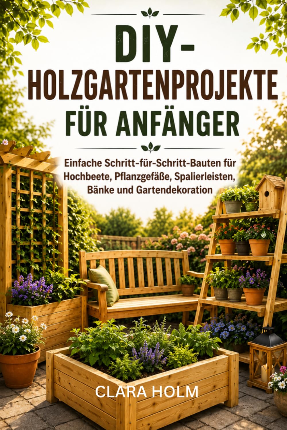 DIY-Holzgartenprojekte für Anfänger: Einfache Schritt-für-Schritt-Bauten für Hochbeete, Pflanzgefäße, Spalierleisten, Bänke und Gartendekoration baixar o livro de graça
