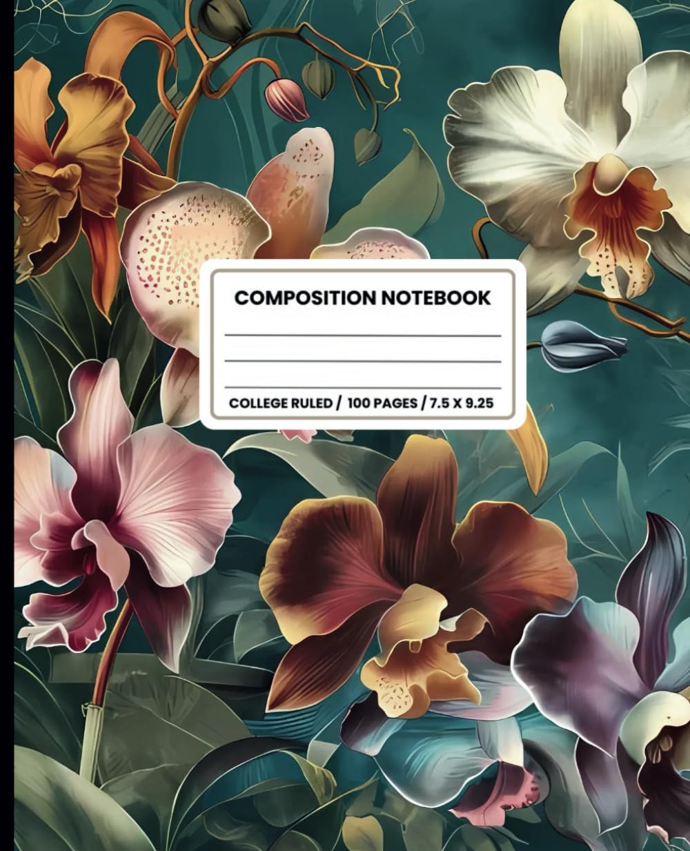 Composition Notebook College Ruled: Vintage Orchid Flowers Botanical Illustration. Cute Aesthetic Floral Journal for Girls. Great Gift | 100 pages baixar o livro de graça