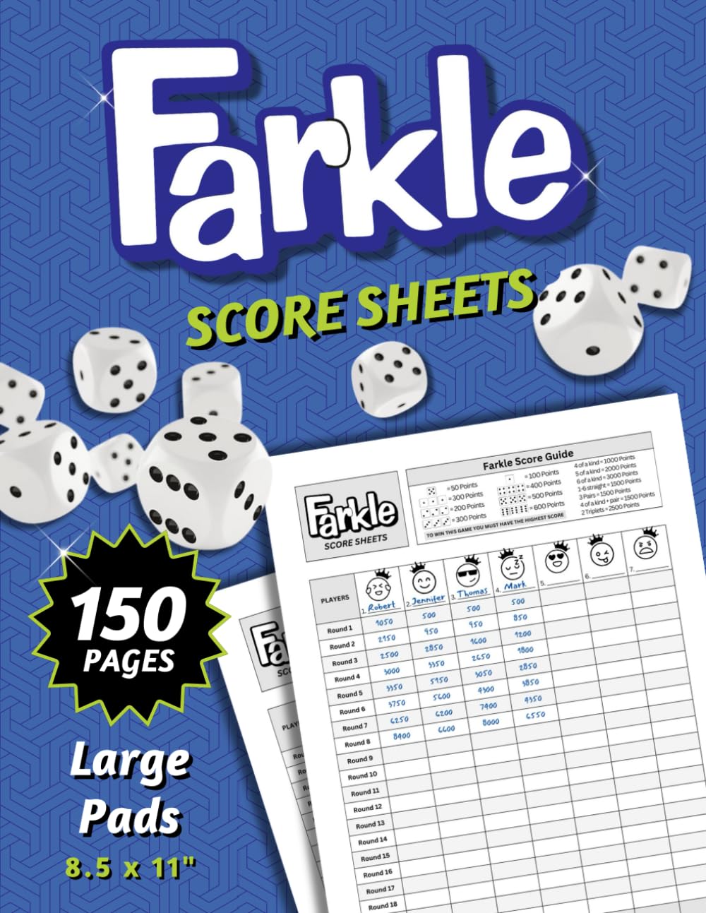 capítulo por capítulo baixar Farkle Score Sheets: 150+ Large Pads For Scorekeeping - Farkle Score Book Large Print 8.5 x 11 (Portuguese Edition)