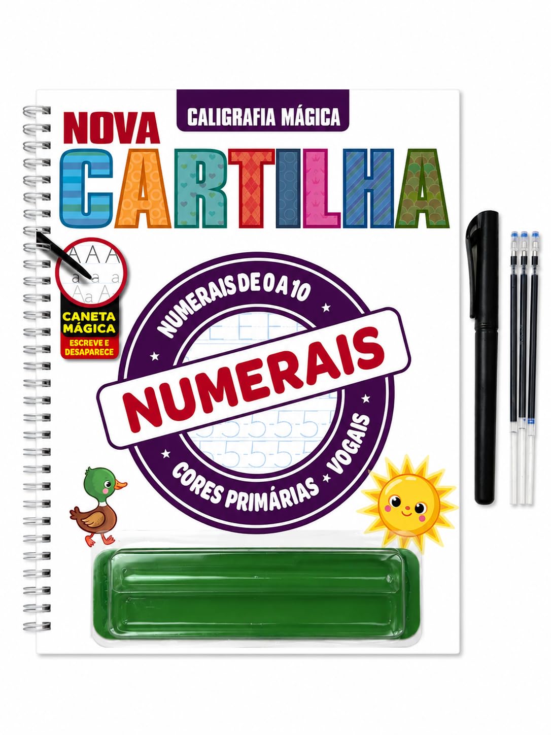 Caligráfia Mágica - Nova Cartilha - Númerais