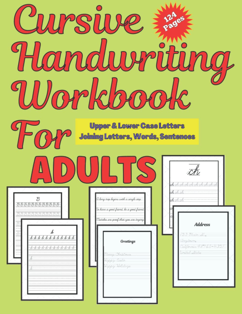 Cursive Handwriting Workbook For Adults: Upper & Lower Case Letters, Joining Letters, Words, Sentences baixar o livro de graça