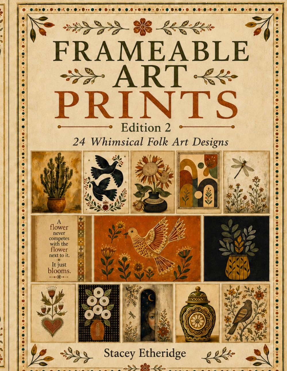 ler totalmente Frameable Folk Art Prints: Edition 2: 24 Whimsical Folk Art Designs to Display and Enjoy