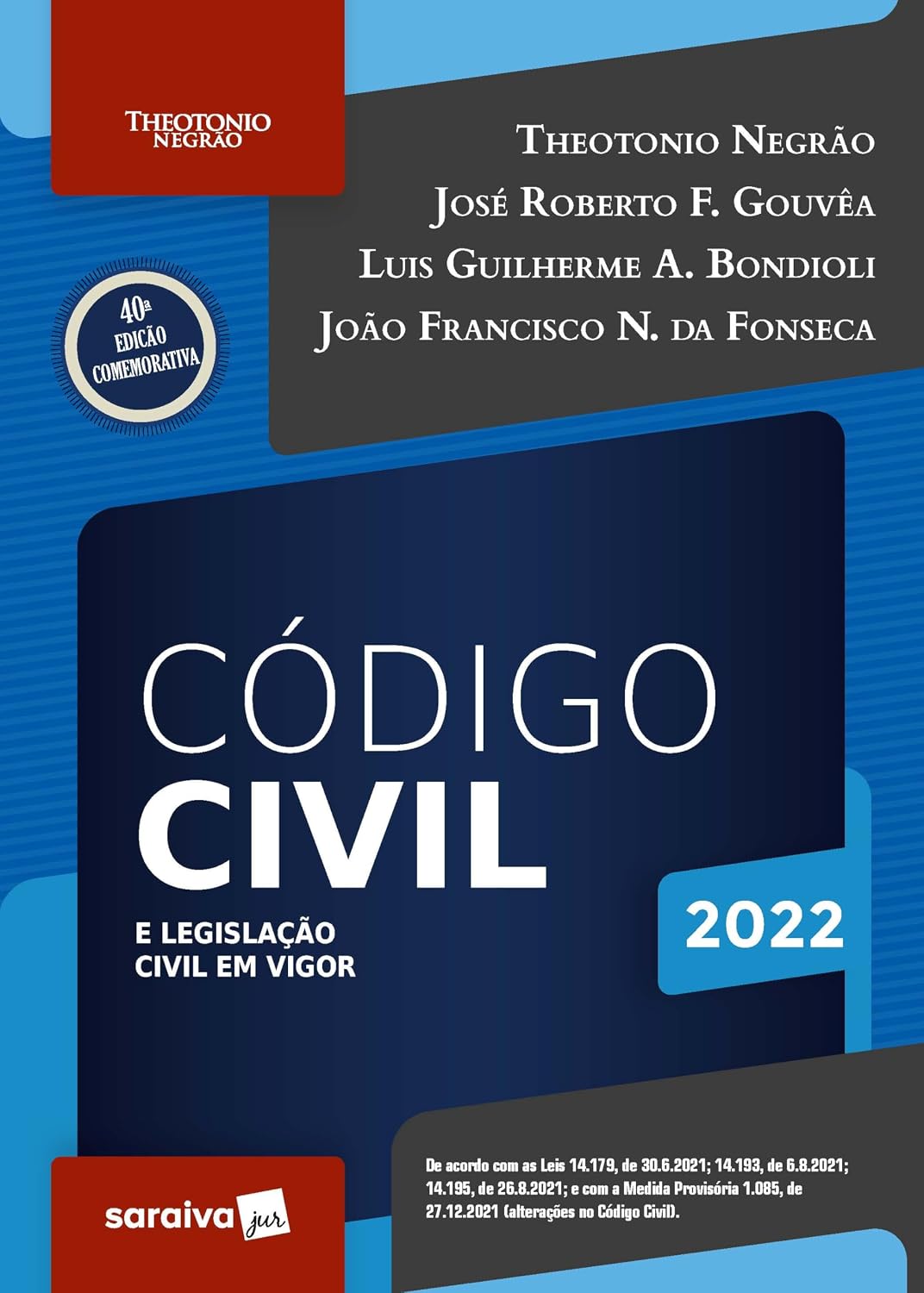 capítulo por capítulo baixar Código civil e legislação civil em vigor - 40ª edição 2022