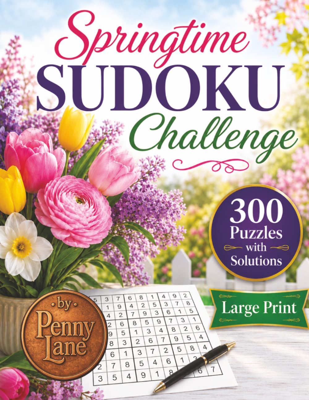 Springtime SUDOKU Challenge: 300 Large Print Puzzles with Solutions and 3 Levels of Difficulty (The Four Seasons of SUDOKU) baixar o livro de graça
