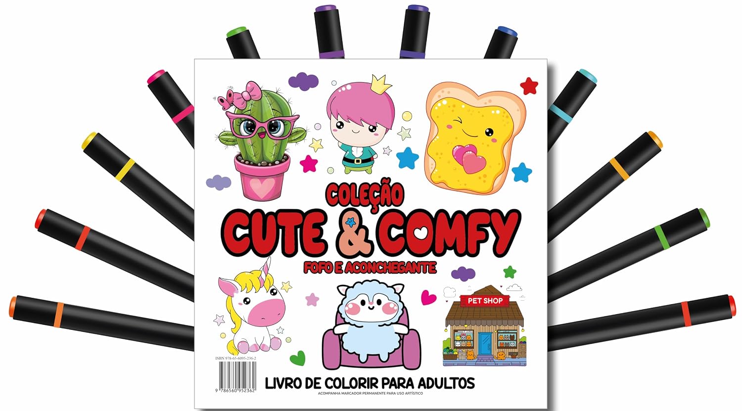 Cute & Comfy Coloring Book for Adults - Fofo e Aconchegante - Livro de Colorir Adulto baixar o livro de graça