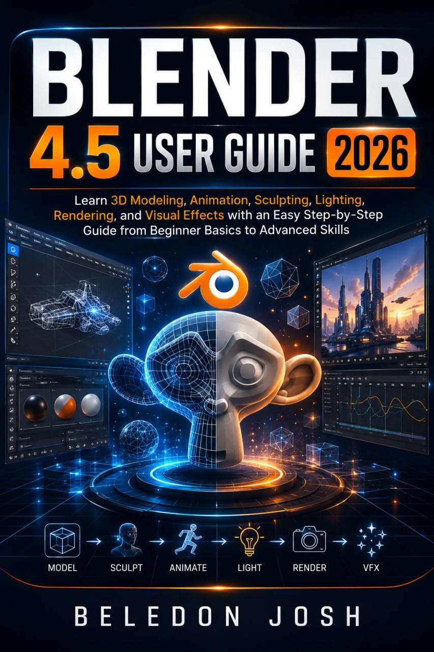 BLENDER 4.5 USER GUIDE 2026: Learn 3D Modeling, Animation, Sculpting, Lighting, Rendering, and Visual Effects with an Easy Step-by-Step Guide from Beginner Basics to Advanced Skills (English Edition) baixar livro de graça