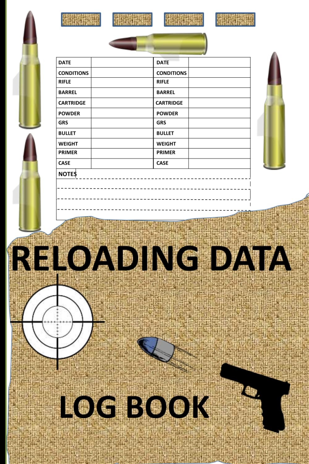 capítulo por capítulo baixar Reloading Data Log book: Track and record ammunition loading details size 6 x 9 inches, 120 pages