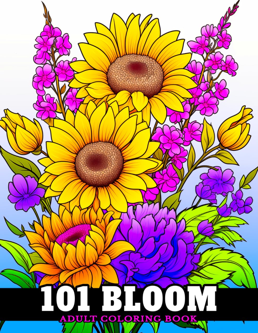 101 Bloom Adult Coloring Book: Discover a Floral Wonderland: Stunning Coloring Pages - Bouquets, Wildflowers and Beyond! Perfect Gift (Large Format) - Flower Coloring Book baixar o livro de graça