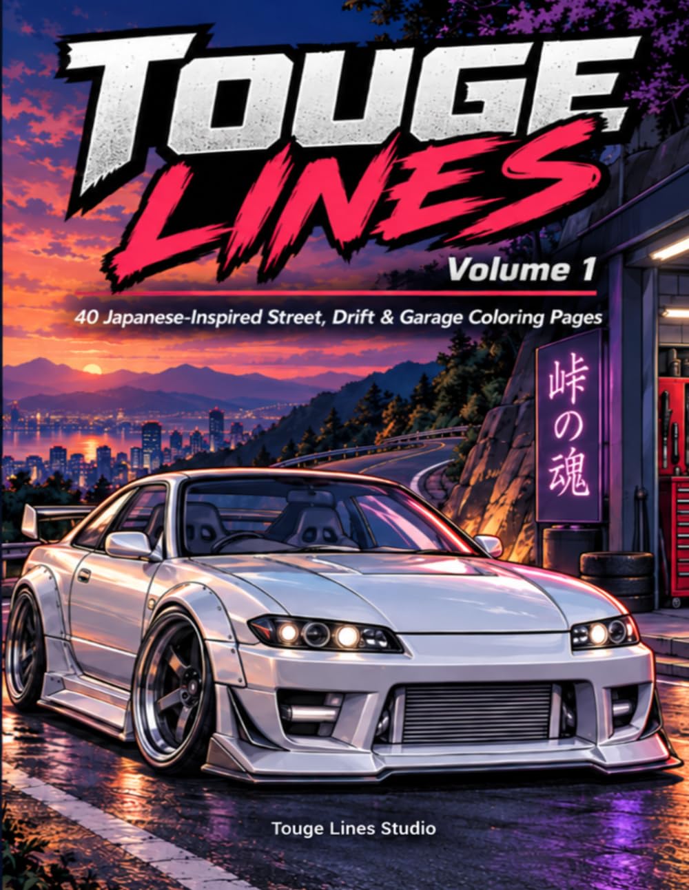 Touge Lines: 40 Japanese-Inspired Street, Drift & Garage Coloring Pages baixar o livro de graça