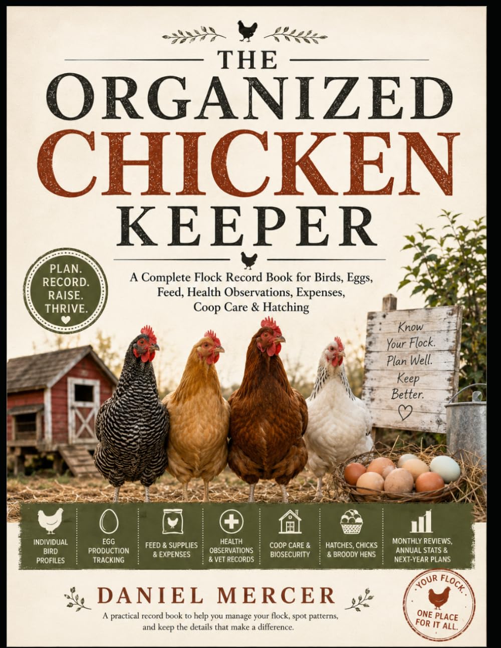 ler totalmente The Organized Chicken Keeper: A Complete Flock Record Book for Birds, Eggs, Feed, Health Observations, Expenses, Coop Care & Hatching