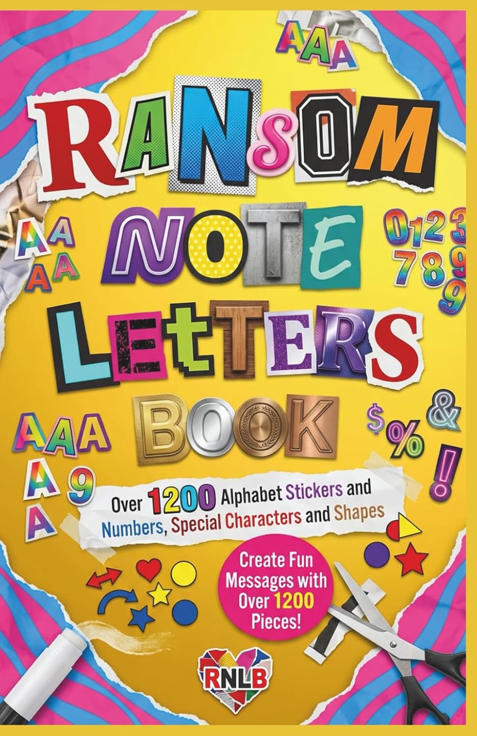 Ransom Note Letters and Sticker Book: Cut-Out Style Alphabets, Letters, Numbers, Special Characters, and Symbols for Creative Collage Book baixar livro de graça
