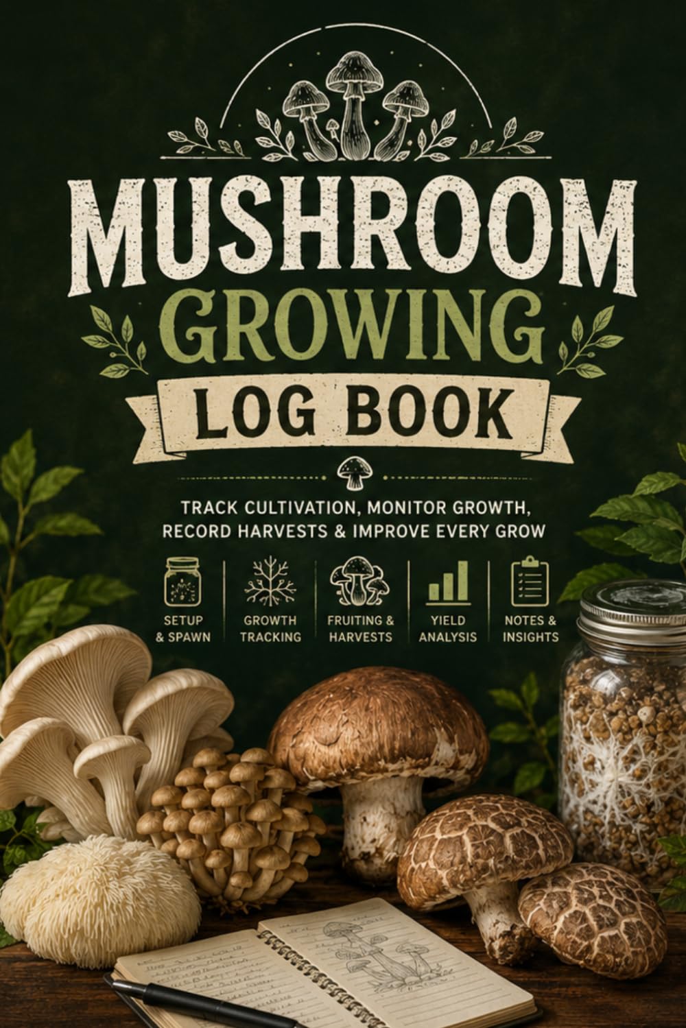 Mushroom Growing Log Book for Beginners and Hobby Growers: A Complete Cultivation Journal for Tracking Spawn, Substrates, Harvests, Yields, and Growing Progress baixar o livro de graça