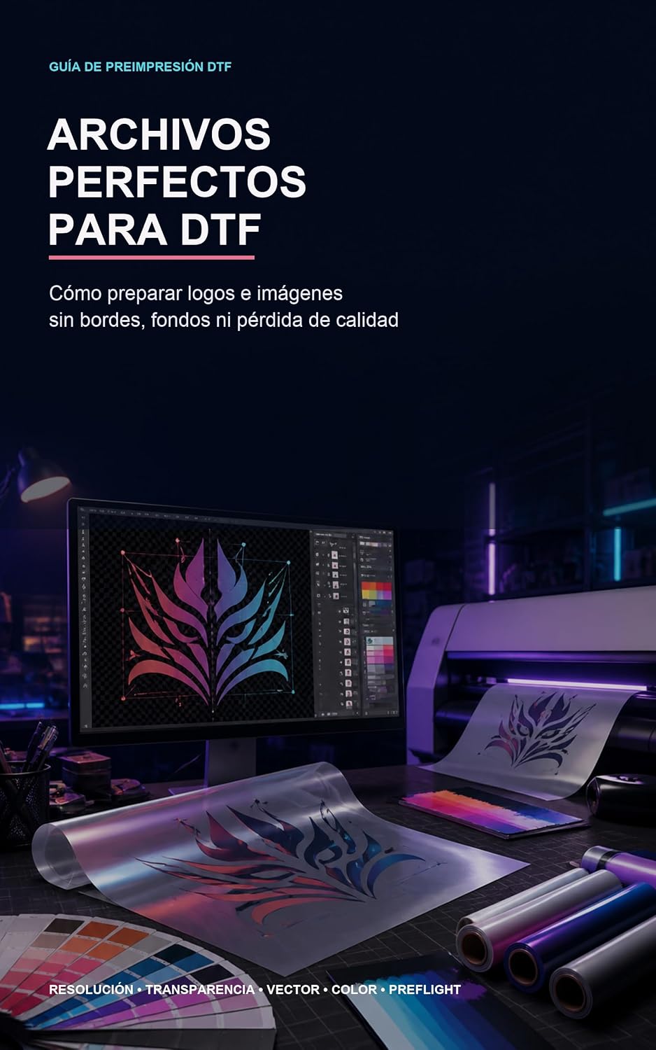 ARCHIVOS PERFECTOS PARA DTF: Cómo preparar logos e imágenes sin bordes, fondos ni pérdida de calidad (Spanish Edition) baixar o livro de graça