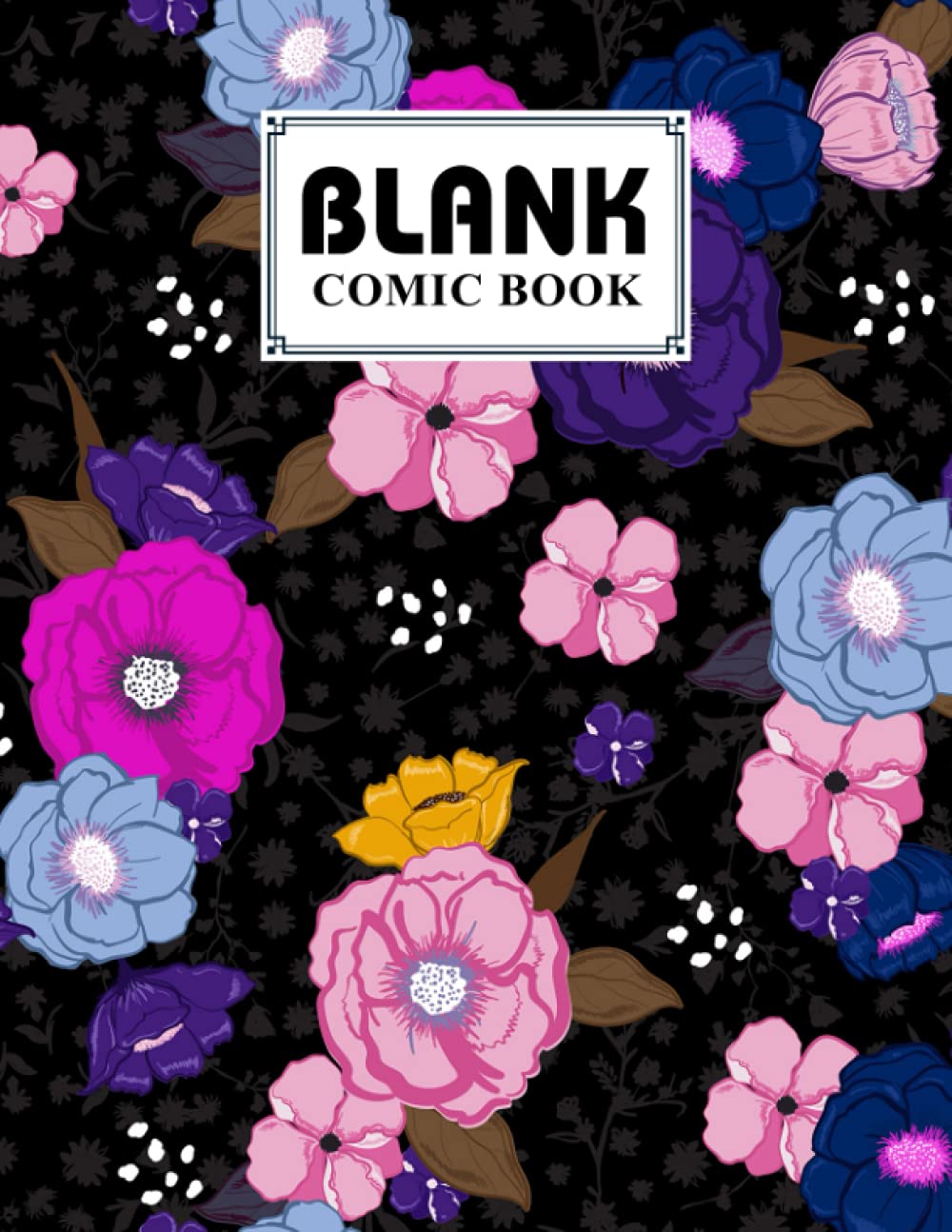 Blank Comic Book: Watercolor Florals Cover Blank Comic Book, Create Your Own Story, Journal, Notebook, Sketchbook for Kids and Adults, 120 Pages - Size 8.5" x 11" Notebook by Bruno Burger baixar livro de graça