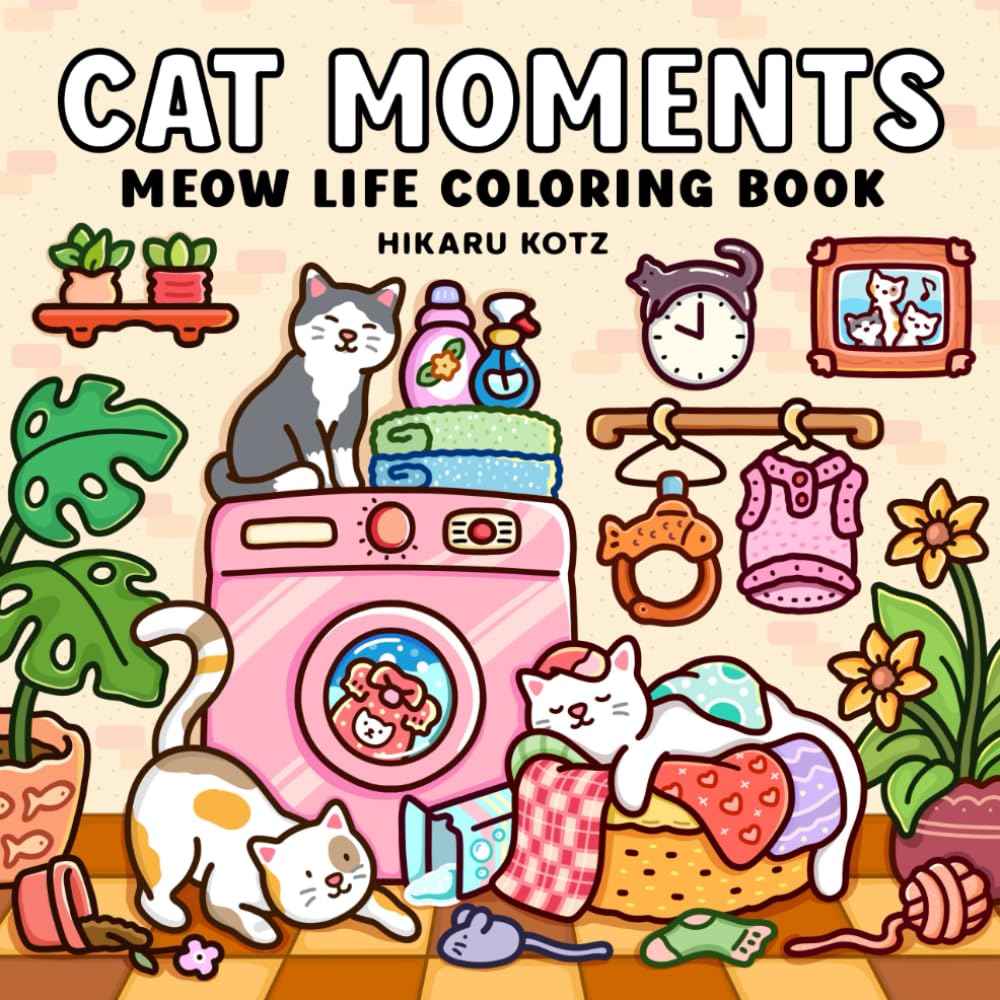 ler totalmente Cat Moments: Meow Life Coloring Book for Adults and Teens (Cat & Dog Coloring Book)