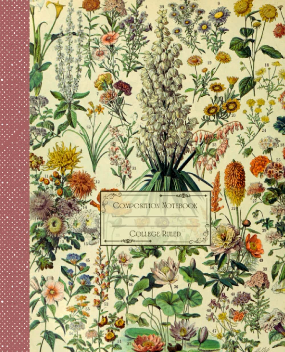 Vintage Botanical Floral pink Composition Notebook College Ruled: Antique Botanical Floral Pink Illustration | Classic Composition Notebook for... for College Students, School and Work. baixar livro de graça