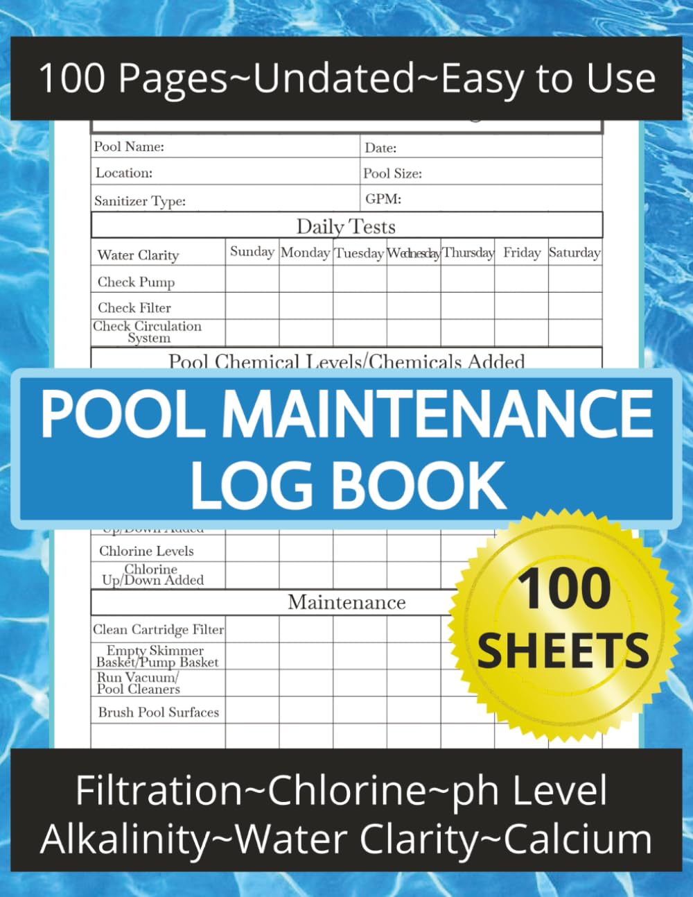 capítulo por capítulo baixar Pool Maintenance Log Book: An Easy to Use Checklist Guide for Your Swimming Pool Service Business, Homeowners and Hotels