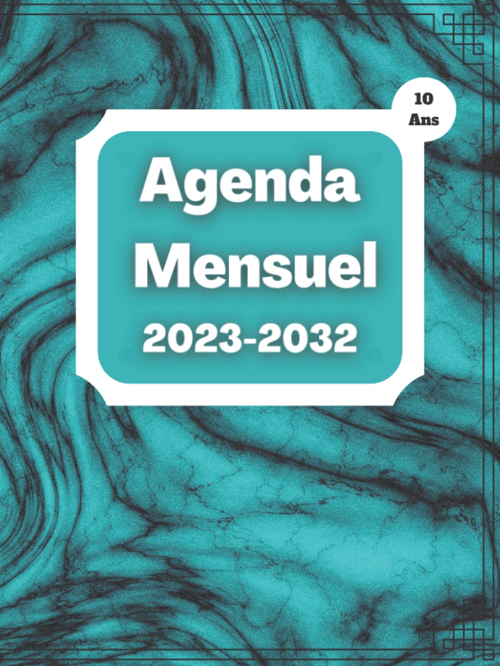 Agenda Mensuel 10 Ans 2023 2032: Joli Planificateur de 120 Mois Avec Liste de Contacts, de Mots de passe et de dates importantes, Format: A4, Thème: Marbre (French Edition) baixar o livro de graça