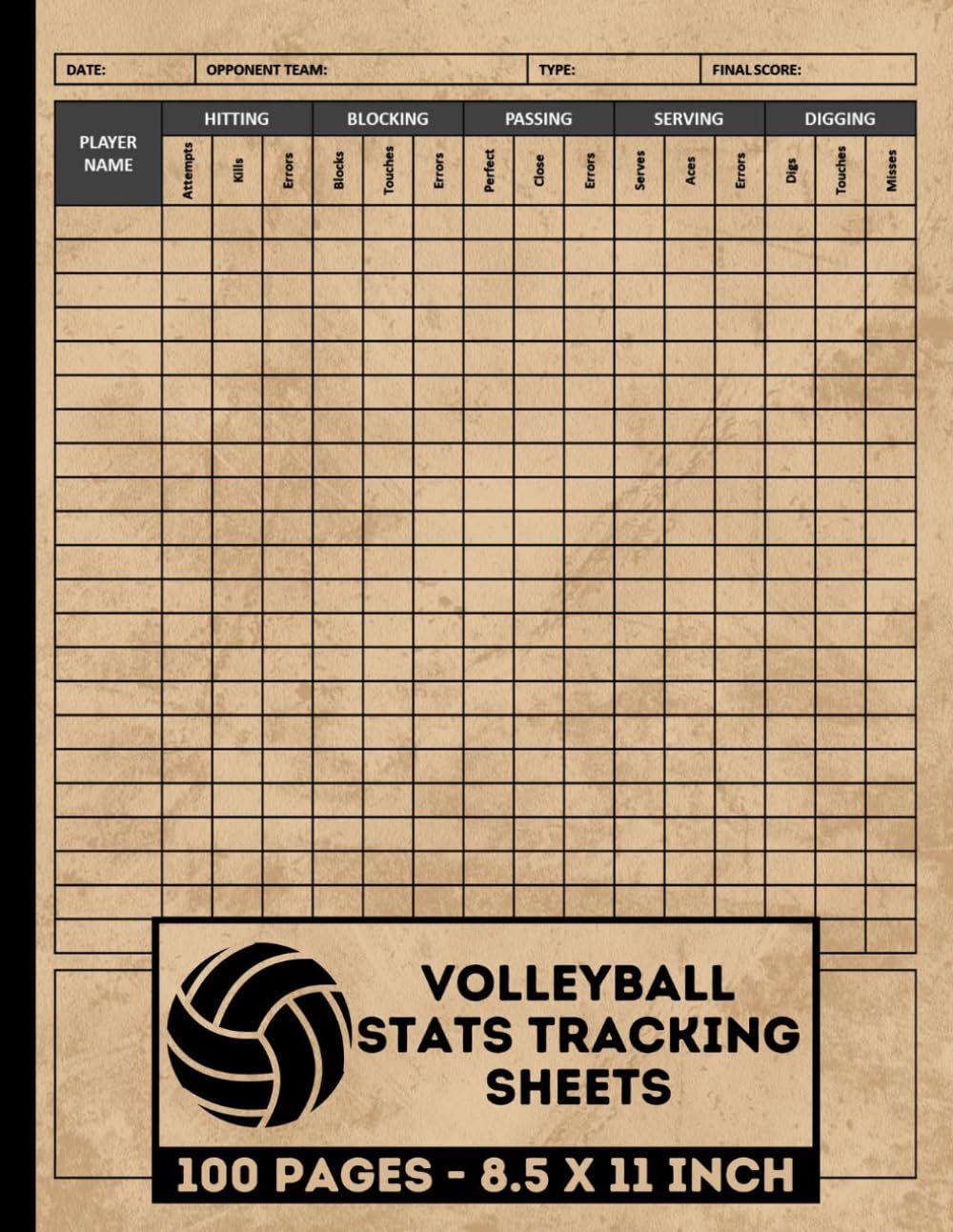Volleyball Stats Tracker Sheet: Player Performance Record Logbook | Match Statistics Tracking Journal | Volleyball Coaching Stat Sheets baixar o livro de graça
