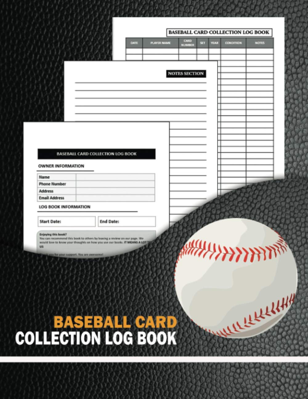 ler totalmente Baseball Card Collection Log Book: Track Your Baseball Card Collections. Journal & Logbook For Baseball lovers and Collectors. Inventory Journal & Notebook. With Bonus Lined Pages. For Men & Women