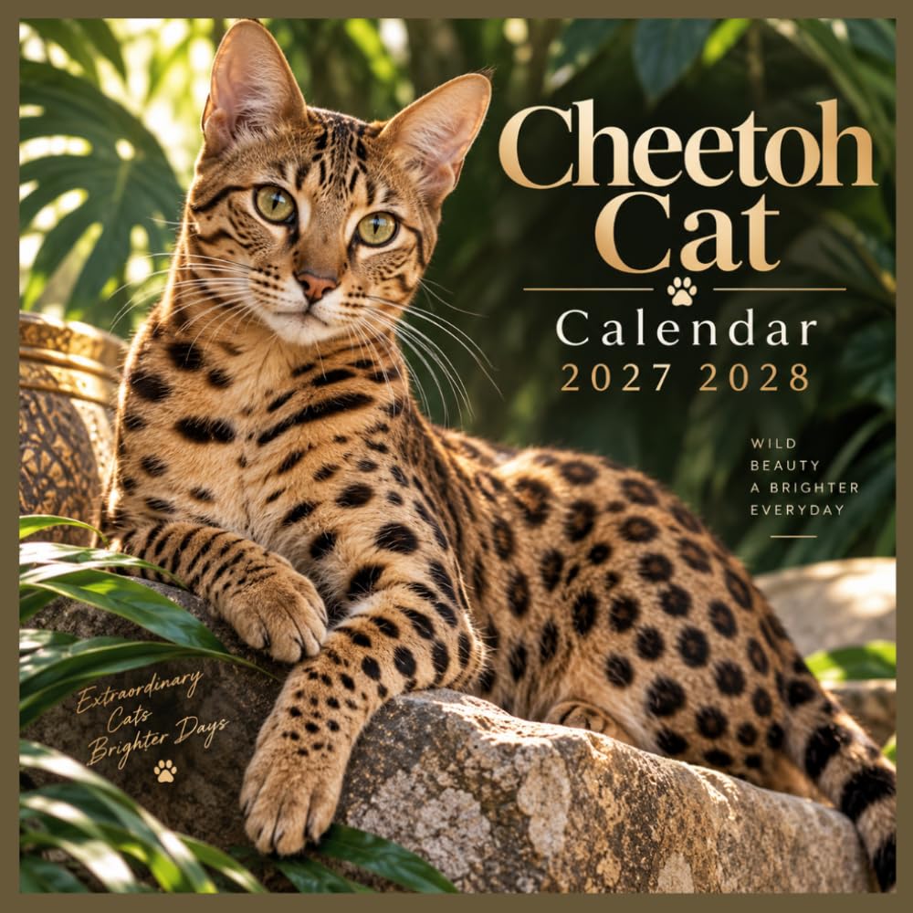 ler totalmente Cheetoh Cat Monthly Planner 2027 2028: 18 Months of Spotted Coats, Athletic Poses, Playful Companions, and Monthly Notes