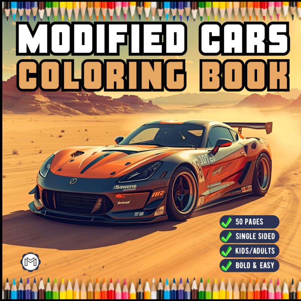 ler totalmente Modified Cars Coloring Book for Adults Men Women Kids Boys Girls Teens Drift Cars Coloring Activity Book Gift Modified Exotic Racing Cars Coloring... Book Bold and Easy Simple Cars Coloring Book