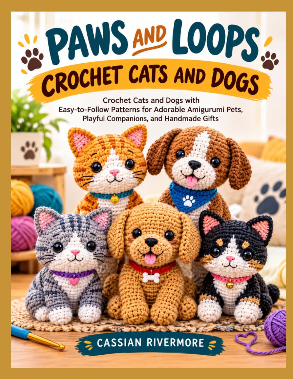 ler totalmente PAWS AND LOOPS: CROCHET CATS AND DOGS: Crochet Cats and Dogs with Easy-to-Follow Patterns for Adorable Amigurumi Pets, Playful Companions, and Handmade Gifts