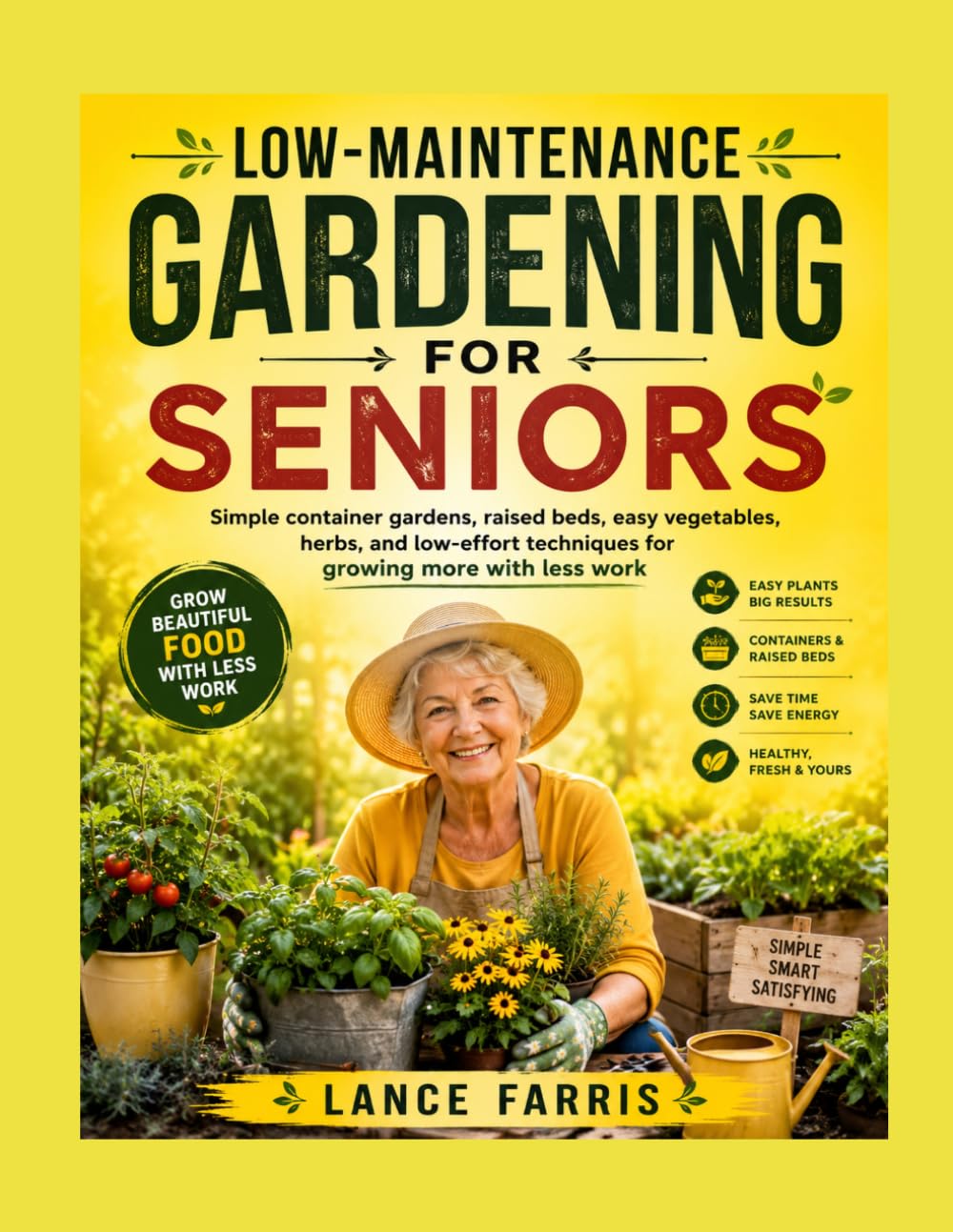ler totalmente LOW-MAINTENANCE GARDENING FOR SENIORS: simple container gardens, raised beds, easy vegetables, herbs, and low-effort techniques for growing more with less work