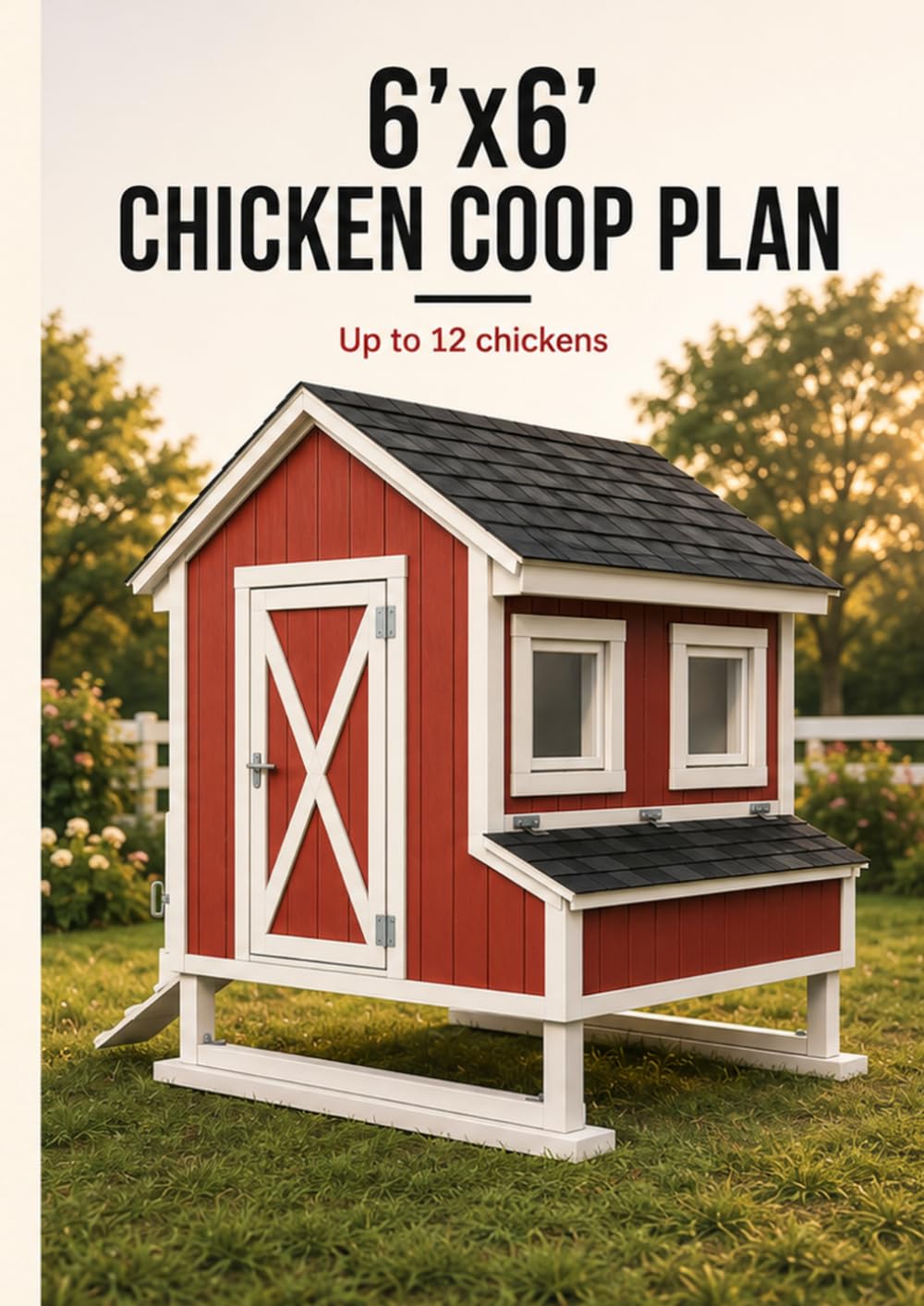 6' x 6' Chicken Coop Plan: Step-by-Step DIY Building Guide for Up to 12 Chickens baixar livro de graça