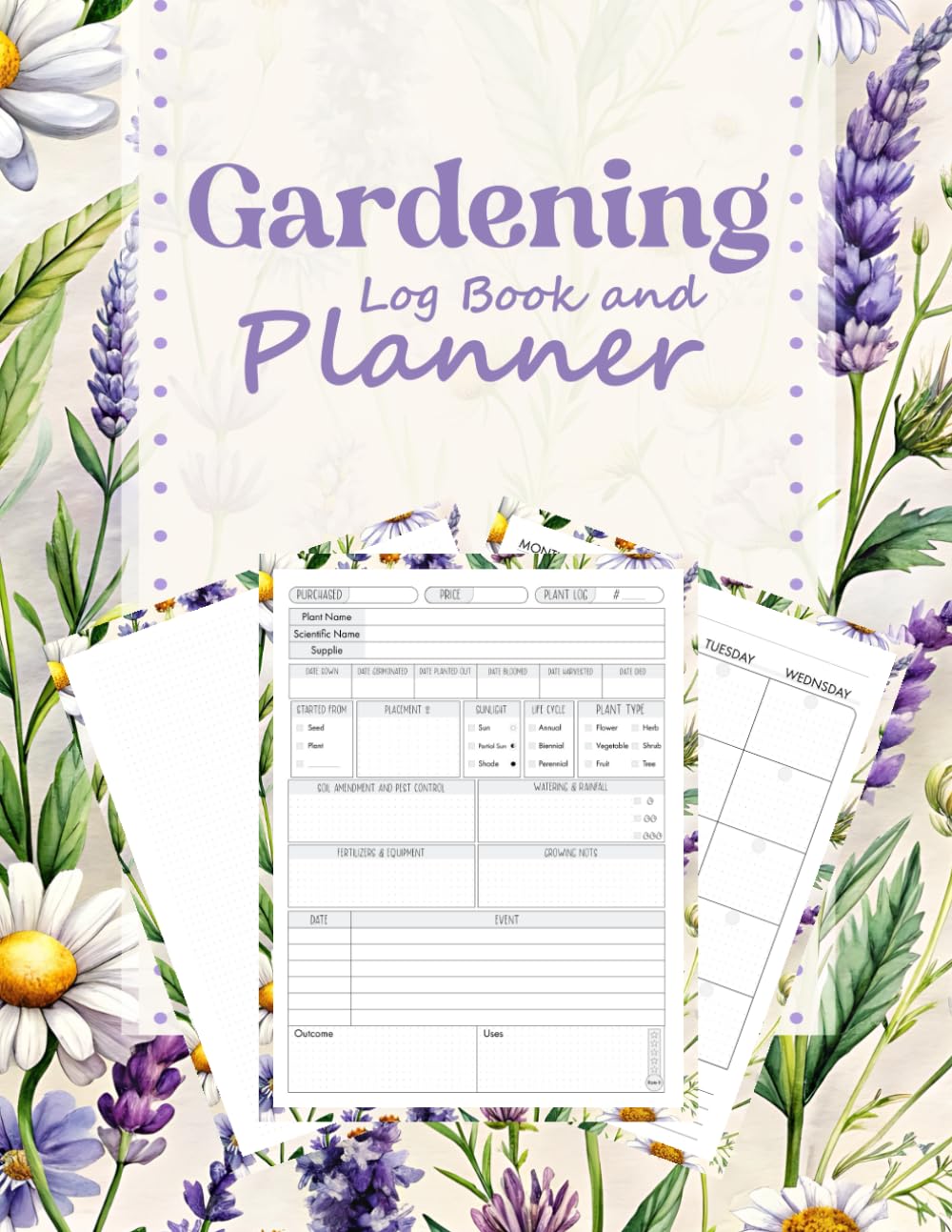 Gardening Log Book and Planner: Simple Monthly Garden Journal for Tracking Plants, Tasks & Harvests