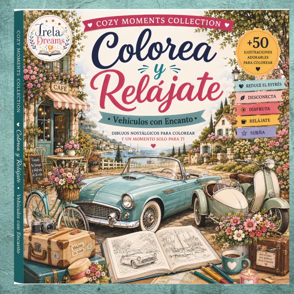 capítulo por capítulo baixar COLOREA Y RELÁJATE. VEHÍCULOS CON ENCANTO (Cozy Moments Collection) (Spanish Edition)