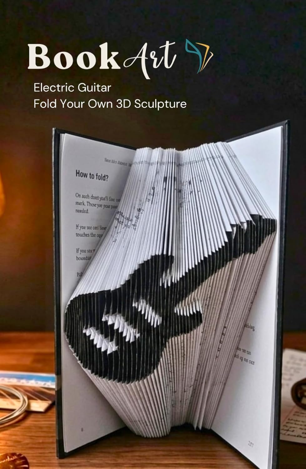 ler totalmente Electric Guitar BookArt — Fold Your Own 3D Guitar Sculpture: Unique Gift for Music Lovers & Guitar Players | Pre-Marked Pages | No Experience Needed |... Activity | Perfect for Birthdays & Christmas