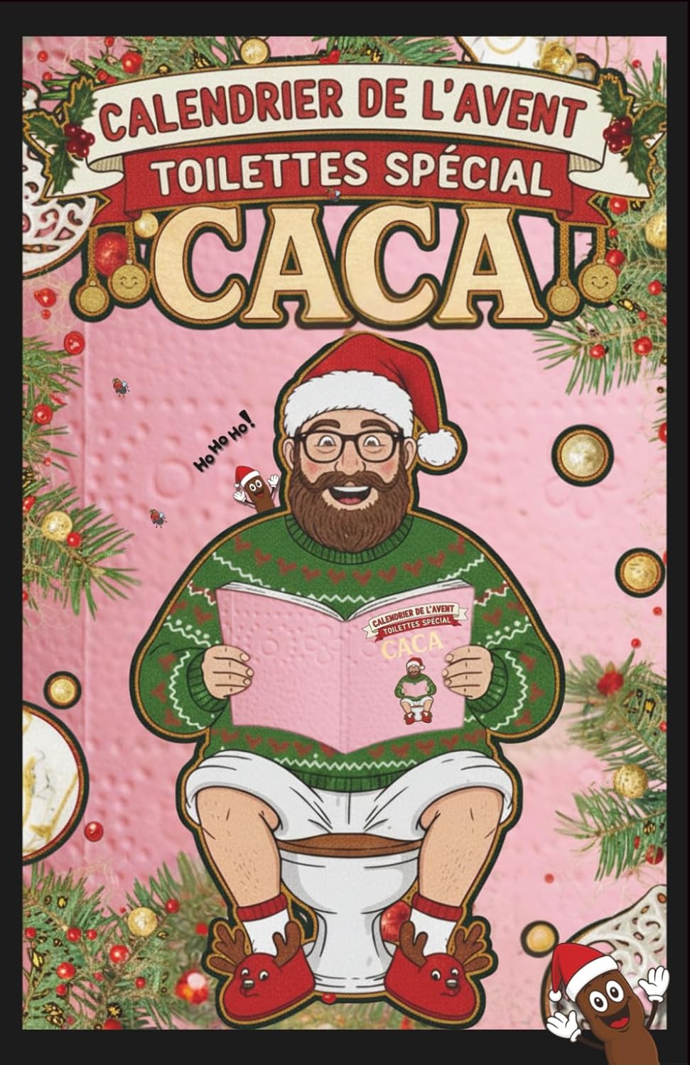 ler totalmente OH-OH-OH Calendrier de l’Avent Toilettes Spécial Caca-24 jours de faits incroyables, jeux, quiz, énigmes et blagues pour rire et se cultiver aux WC... adultes, idée cadeau original secret santa