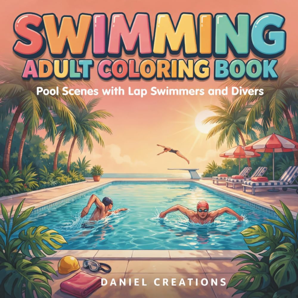 Swimming Adult Coloring Book: Pool Scenes with Lap Swimmers and Divers baixar livro de graça