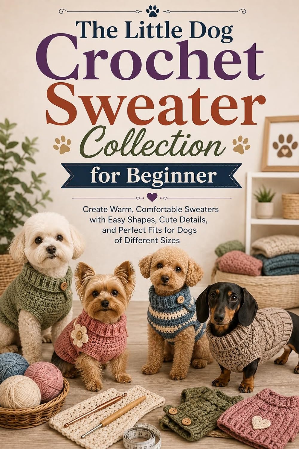 capítulo por capítulo baixar The Little Dog Crochet Sweater Collection for Beginner: Create Warm, Comfortable Sweaters with Easy Shapes, Cute Details, and Perfect Fits for Dogs of Different Sizes (English Edition)