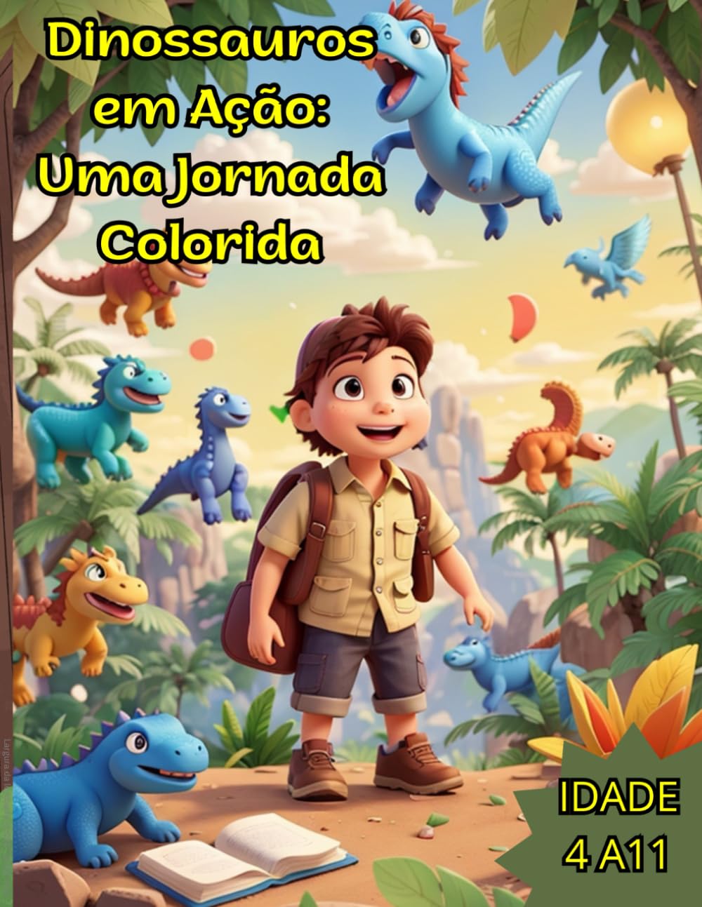 ler totalmente Dinossauros em Ação: Uma Jornada Colorida (Portuguese Edition)