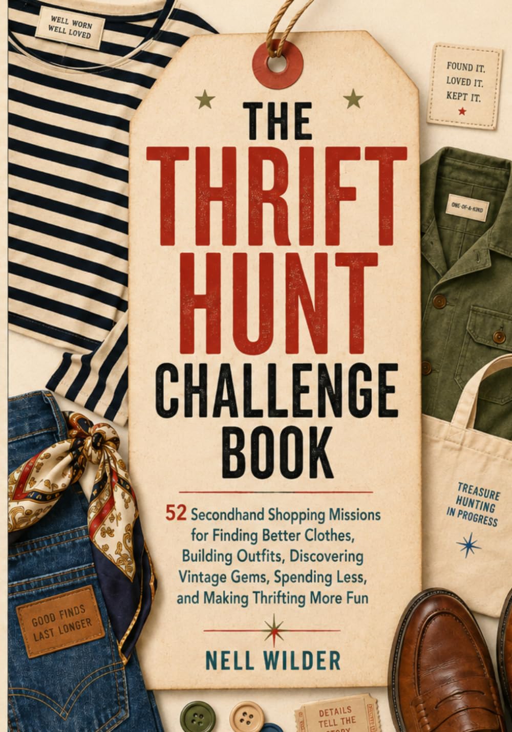 ler totalmente The Thrift Hunt Challenge Book: 52 Secondhand Shopping Missions for Finding Better Clothes, Building Outfits, Discovering Vintage Gems, Spending Less, and Making Thrifting More Fun