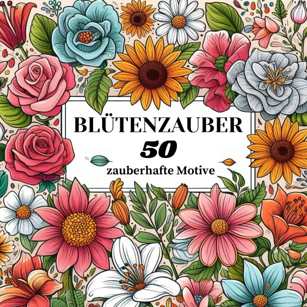Blütenzauber - das Malbuch für Erwachsene: Blumen Ausmalbuch mit 50 zauberhaften Motiven zur Förderung von Entspannung und Kreativität (German Edition) baixar livro de graça