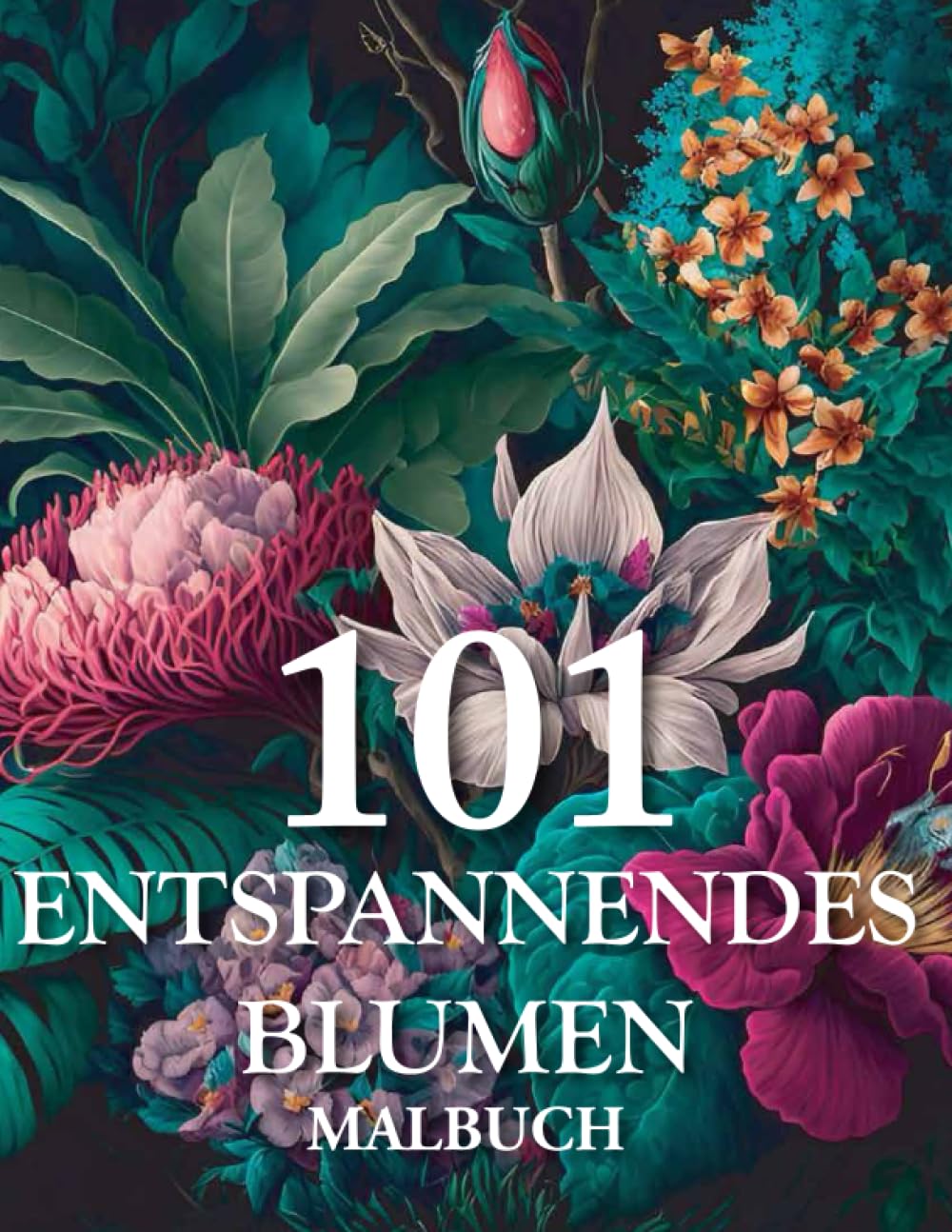 101 Entspannendes Blumen Malbuch: Erstaunliches Blumen Malbuch für Erwachsene zur Stressreduktion und Entspannung (German Edition) baixar livro de graça