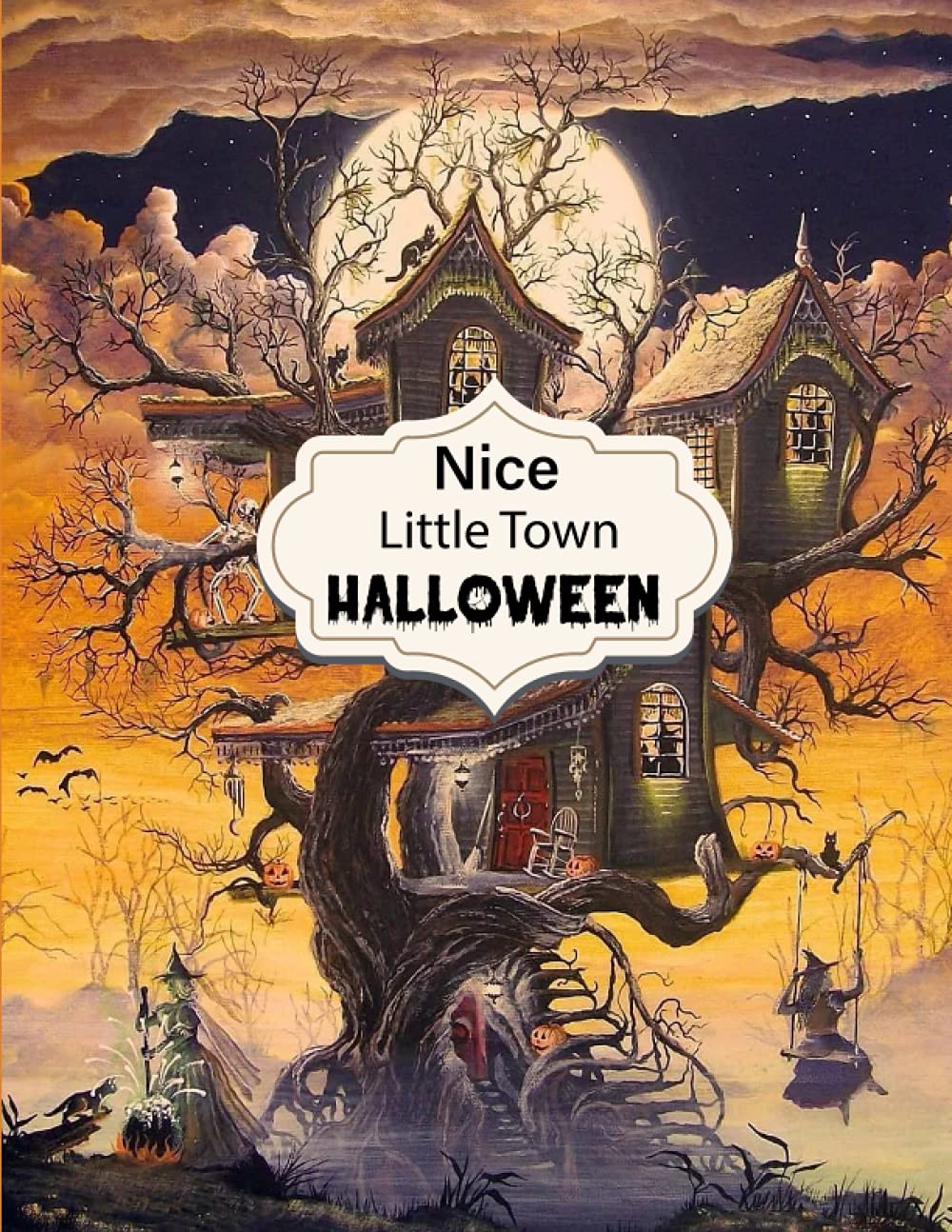 capítulo por capítulo baixar Nice Little Town - Halloween Adult Coloring Book: Adult Coloring Book; Stress relieving designs; Holiday funny pictures
