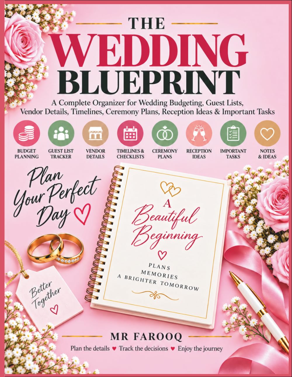 ler totalmente THE WEDDING BLUEPRINT: A Complete Organizer for Wedding Budgeting, Guest Lists, Vendor Details, Timelines, Ceremony Plans, Reception Ideas & Important Tasks