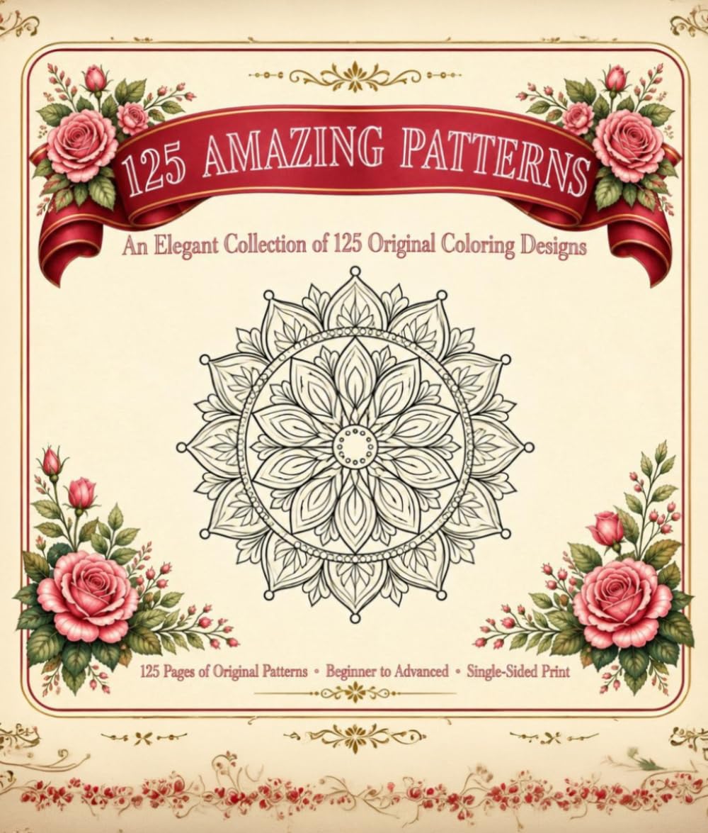 ler totalmente 125 Amazing Pattern An Elegant collection of 125 Original Coloring Designs