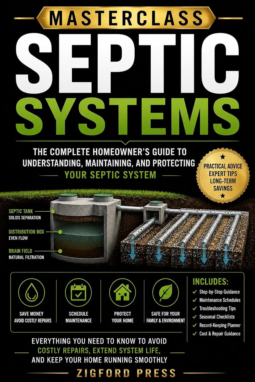 ler totalmente MASTERCLASS: Septic Systems: The Complete Step-by-Step Guide to Understanding, Maintaining, Troubleshooting, and Caring for Your Home Septic System (Masterclass Series) (English Edition)