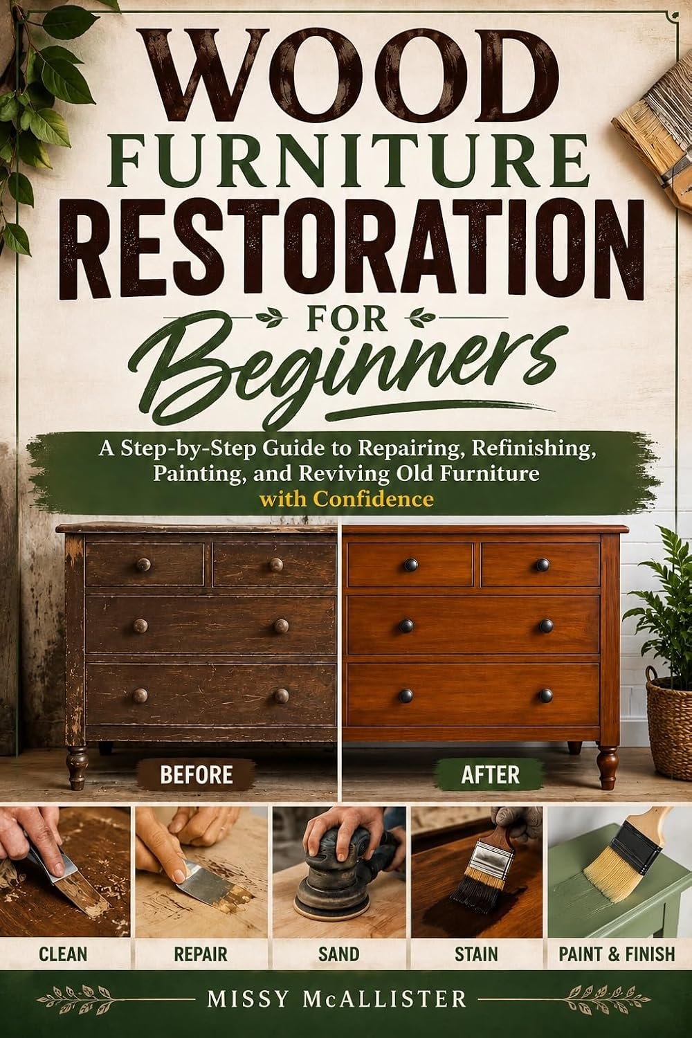 ler totalmente Wood Furniture Restoration for Beginners: A Step-by-Step Guide to Repairing, Refinishing, Painting, and Reviving Old Furniture with Confidence (English Edition)