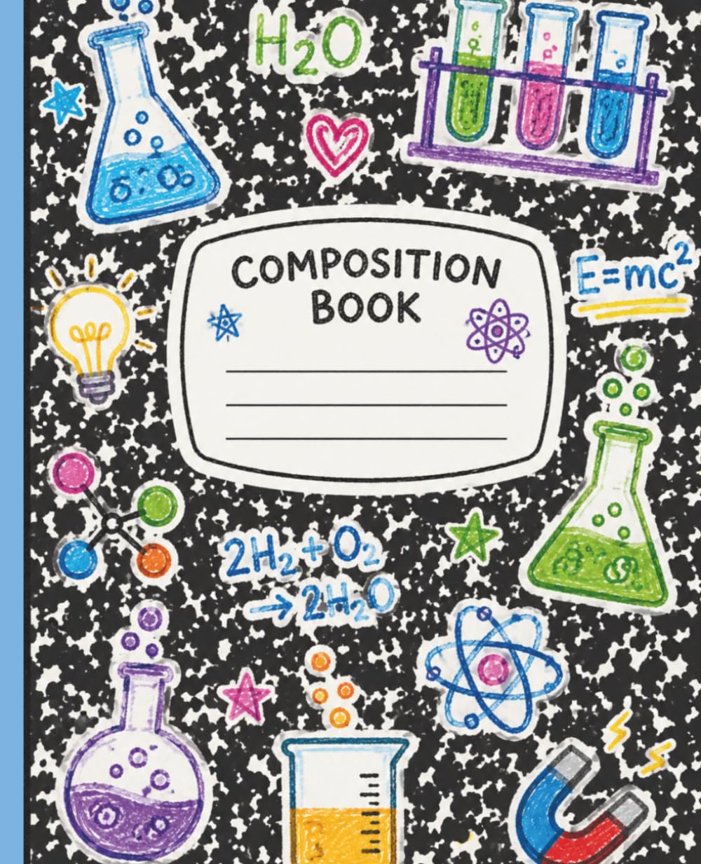 Composition Notebook: Science Themed, School Crayon Doodles, Teen Girls, Writing, Back to School, College, University, Work, Office