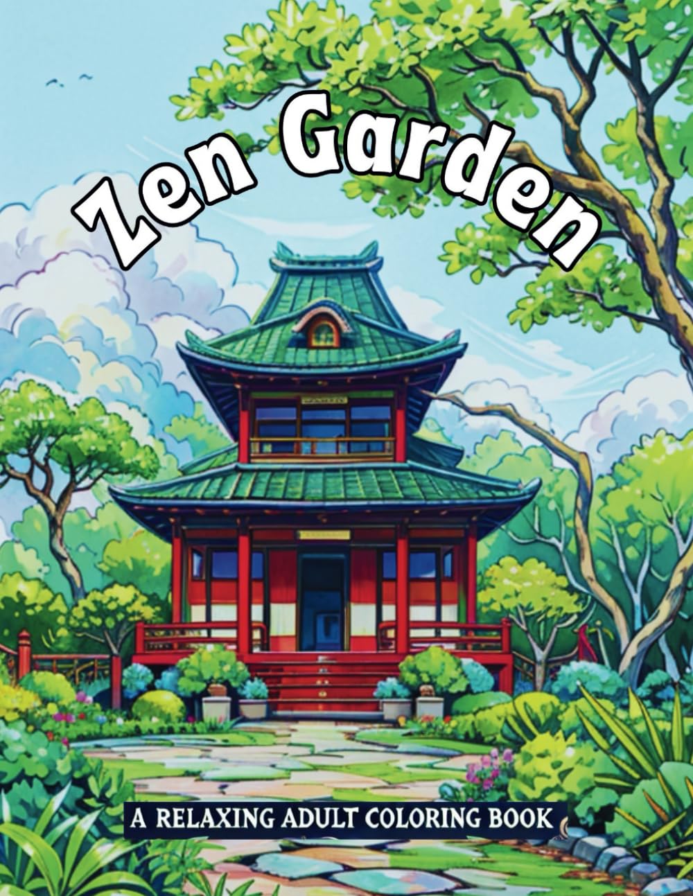 capítulo por capítulo baixar Zen Garden Adult Coloring Book: Grayscale and Intricate Zen Architecture Designs for Relaxation and Mindfulness | Stress Relief through Serene Zen Gardens, Pagodas, and Traditional Japanese Elements